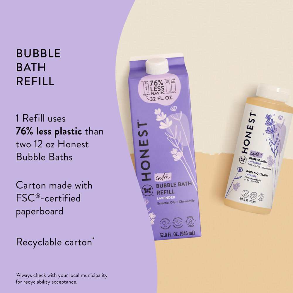 Bubble Bath, Carton Refill, Lavender